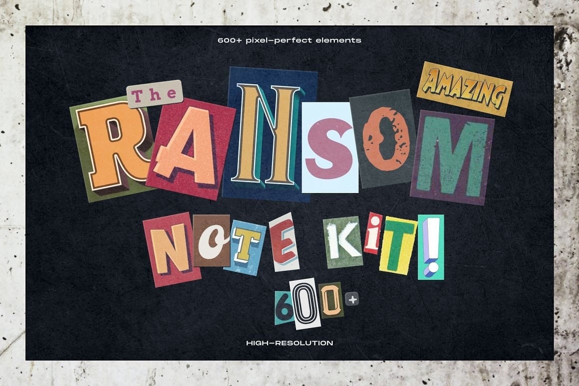 Ransom Note Kit Cut Out Letters Etsy