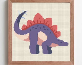 Stegosaurus | Dinosaurs | Counted Cross Stitch Pattern | Instant PDF Download