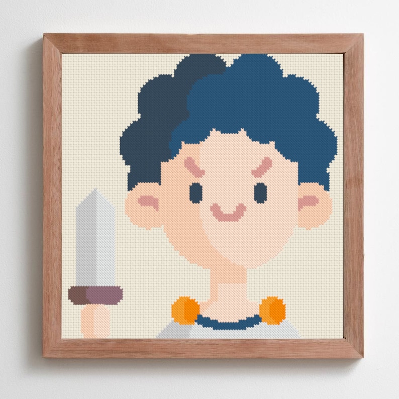 Greek Hero Cross Stitch Pattern Theseus