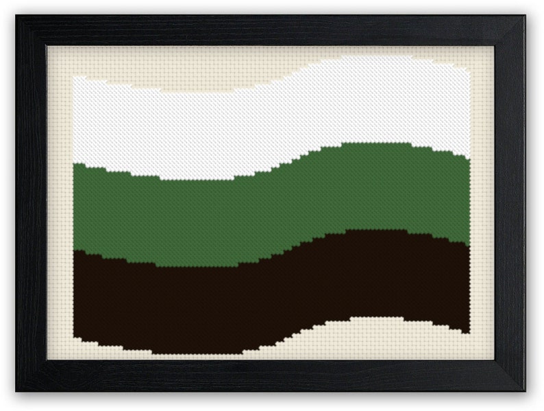 Neutrois Pride Flag Cross Stitch Pattern