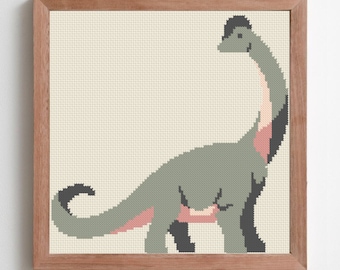 Brachiosaurus | Dinosaurs | Counted Cross Stitch Pattern | Instant PDF Download