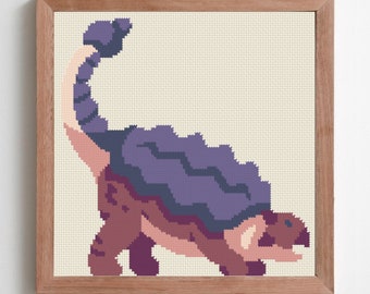 Ankylosaurus | Dinosaurs | Counted Cross Stitch Pattern | Instant PDF Download