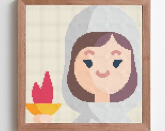 Hestia - Greek Goddess - Cross Stitch Pattern