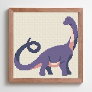 Apatosaurus | Dinosaurs | Counted Cross Stitch Pattern | Instant PDF Download