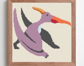 Pteranodon | Dinosaurussen | Geteld kruissteekpatroon | Direct PDF-download