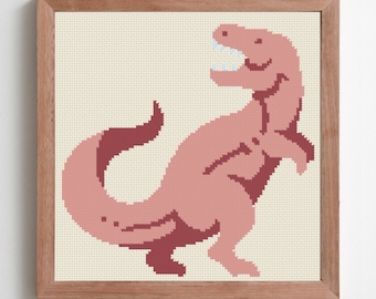 Tyrannosaurus Rex | Dinosaurs | Counted Cross Stitch Pattern | Instant PDF Download