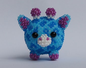 3D Beading Beaded Animal Bauble Colorful Giraffe PDF Pattern eng