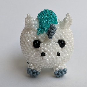 3D Beading Beaded Animal Bauble Unicorn PDF Pattern English/ Perlentier Pummelz Unicorn Instructions German