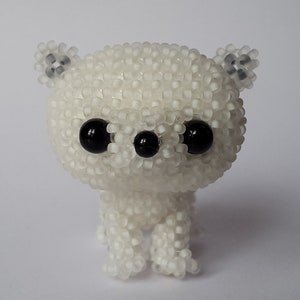 3D Beading Beaded Animal Big Head Polar Bear PDF Pattern eng/ Perlentier Big Head Polar Bear PDF Instruction en