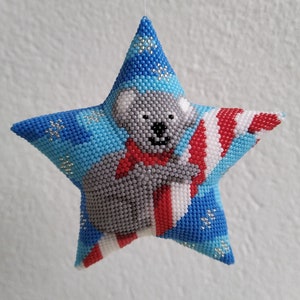 3D Beaded Peyote Star Pattern Candy Cane Koala - PDF Pattern German 3D Peyote Star Pattern Candy Cane Koala PDF Pattern en