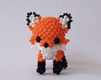 Beaded animal fox standing - PDF instructions / Beaded animal fox PDF pattern eng - beaded animals