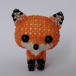 3D Beading Beaded Animal Big Head Fox PDF Pattern eng/ Perlentier Big Head Fuchs PDFanleitung en