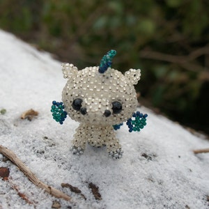 3D Beading Beaded Animal Big Head Hippocamp PDF Pattern eng / Perlentier Big Head Hippocamp - PDF Instructions German
