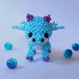 Perlentier Drache - PDF Anleitung / Beaded animal dragon PDF pattern eng - beaded animals