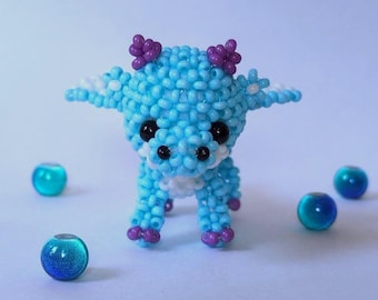 Beaded animal dragon - PDF instructions / Beaded animal dragon PDF pattern eng - beaded animals