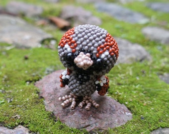 3D Beading Beaded Animal Big Head Sparrow PDF Pattern in English/ Perlentier Big Head Spatz - PDF Anleitung auf Deutsch