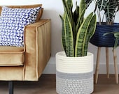 Woven Rattan Planter Pot Storage Basket