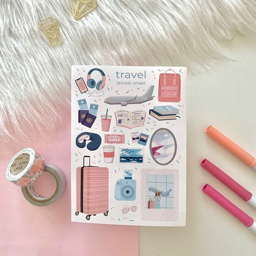 50 Cute Travel Stickers for Planner Diary Notebook Etsy