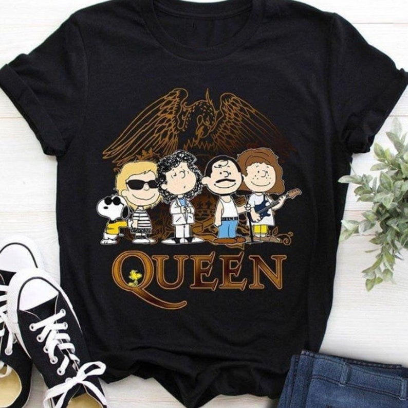Queen Band Peanuts Comic Style Snoopy 