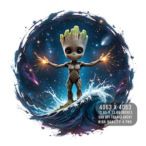4 PNG Baby Groot Przezroczysty Clipart Cyfrowy projekt PNG plik do sublimacji - Wysoka rozdzielczość - Natychmiastowe pobranie cyfrowego PNG