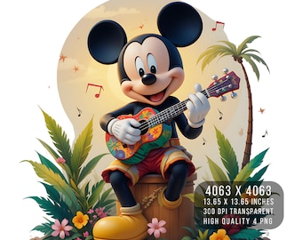 Mickey Mouse Watercolor PNG – Splash Art, Sublimation Design (Digital Download)
