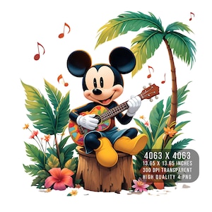 4 PNG Mickey Mouse and Minnie Splash and Watercolor Digital design PNG file for sublimation - High Resolution -Instant Digital PNG Download