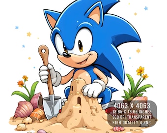 Sonic Hedgehog Summer PNG – Sublimation Designs (Digital Download)