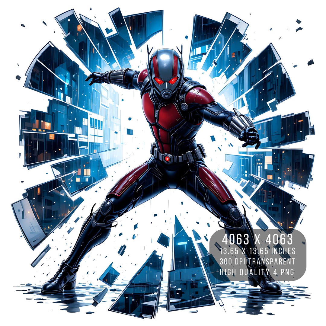 Ant-man Cracked Glass PNG – Superhero Sublimation (digital Download) - Etsy