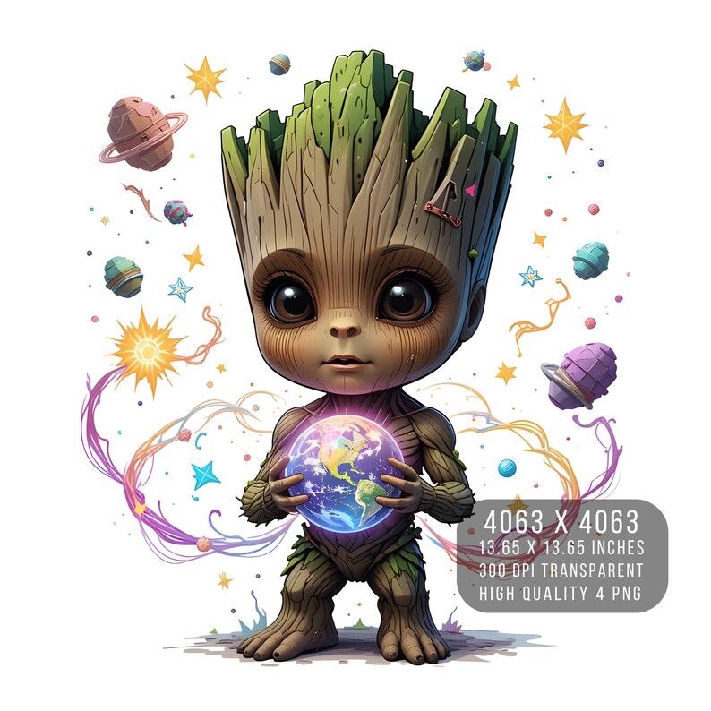 Baby Groot PNG Clipart – Transparent Digital Design (4 PNG) - Etsy