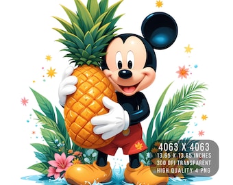 Mickey & Minnie Mouse Splash Art PNG – Sublimation Design (Digital Download)