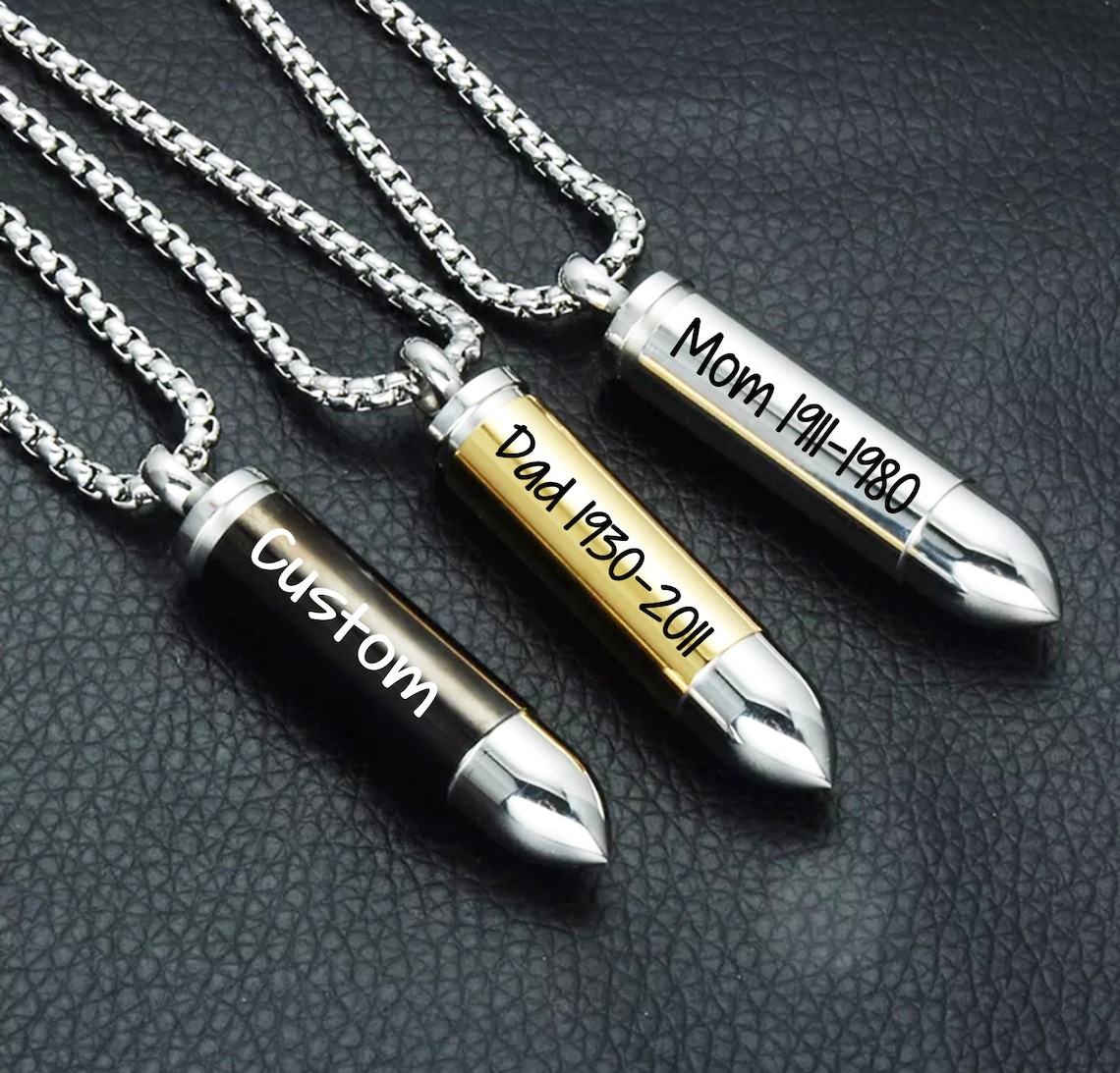 Keepsake Bullet Cremation Necklace for Dog and Human Ashes - Etsy