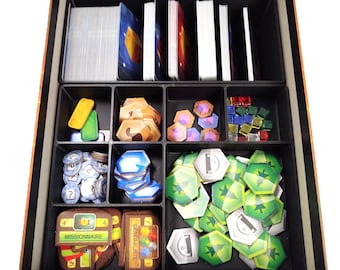 Compatible insert for Terraforming Mars the dice game + Missions expansion
