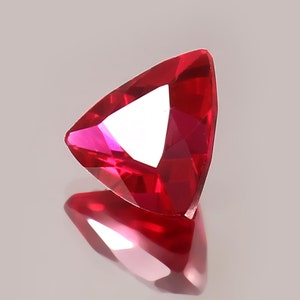 AAA Mozambique Ruby Trillion Cut Gemstone: 9mm, 3.15 Crt