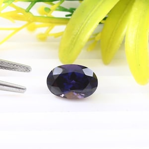 AAA 12 x 8 mm saphir taaffeite de Ceylan, pierres précieuses ovales en vrac, saphir rose violet, bijoux et bagues rares, produit brut
