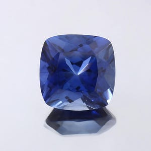 AAA 12 MM Ceylon Royal Blue Sapphire Loose Gemstone Cut, Cushion Cut Transparent Blue Sapphire Jewelry Making Tools & Ring Raw 10.35 Carat