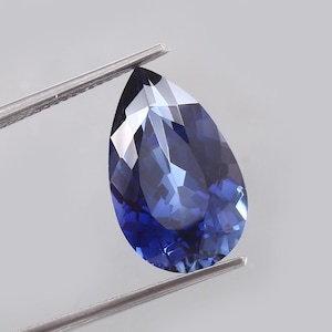 AAA 10 Carat Flawless Ceylon Blue Sapphire Loose Pear Gemstone Cut, Royal Blue Sapphire Cut Captivating High Quality Sapphire Jewelry Making