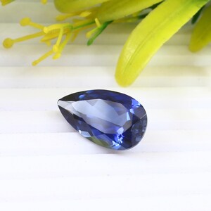 AAA 11.55 Carat Flawless Ceylon Blue Sapphire Loose Pear Gemstone, Royal Blue Sapphire Cut Captivating High Quality Sapphire Jewelry Making