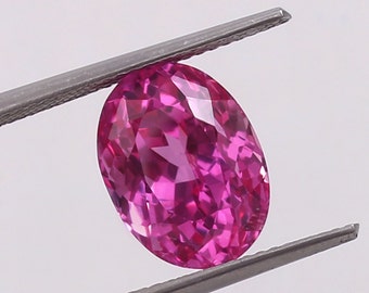 AAA Flawless Natural Pink Sapphire Loose Oval Gemstone Cut, Loose Pink Sapphire Cut For Genuine Jewelry Making Tools & Ring Raw 6.50 Carat