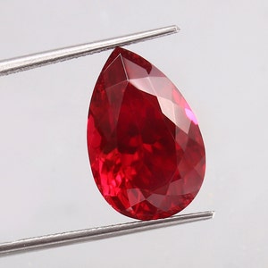 AAA Flawless Mozambique Red Ruby Gemstone Cut, Loose Pear Ruby Cut Stone Transparent Ruby Jewelry Making Tools & Ring Raw Product 17.40 Ct