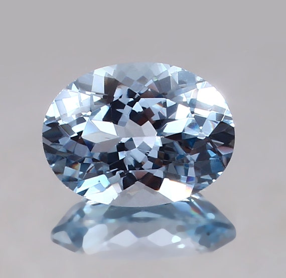 Aigue-marine Naturelle Du Brésil - 3,65 Carats, Taille émeraude, Pure à La Loupe