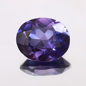 Pierres précieuses ovales en vrac, saphir taaffeite de Ceylan impeccable 11 x 9 mm, saphir rose violet, bijoux rares et bague brute