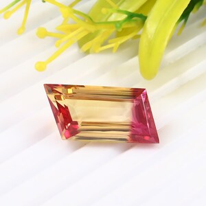 AAA+ Flawless Bi-Color Sapphire Loose Gemstone Cut, Fancy Shape September Birthstone Genuine Bi-Color Sapphire Jewelry Making Tools 17.70 Ct
