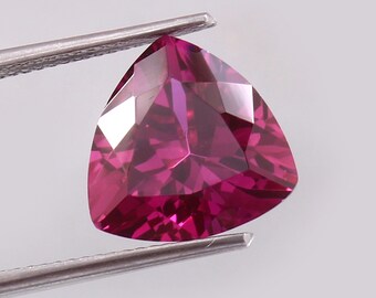 AAA 7.10 Carat Rubellite Tourmaline Loose Gemstone Trillion Cut, Tourmaline Jewelry Making Tools