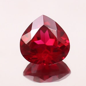 AAA 11 MM Flawless Mozambique Blood Red Ruby Loose Gemstone Cut, Loose Heart Ruby Stone Top Quality Ruby Jewelry Making Tools & Ring Raw