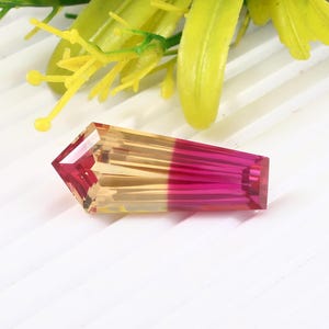 AAA+ Flawless Bi-Color Sapphire Loose Gemstone Cut, Fancy Shape September Birthstone Genuine Bi-Color Sapphire Jewelry Making Tools 23.75 Ct