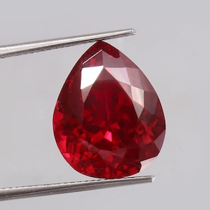 AAA Mozambique Red Ruby Loose Pear Gemstone Cut, Loose Ruby Cut Stone Top Quality Genuine Ruby Jewelry Making Tools & Ring Product 17.45 Ct