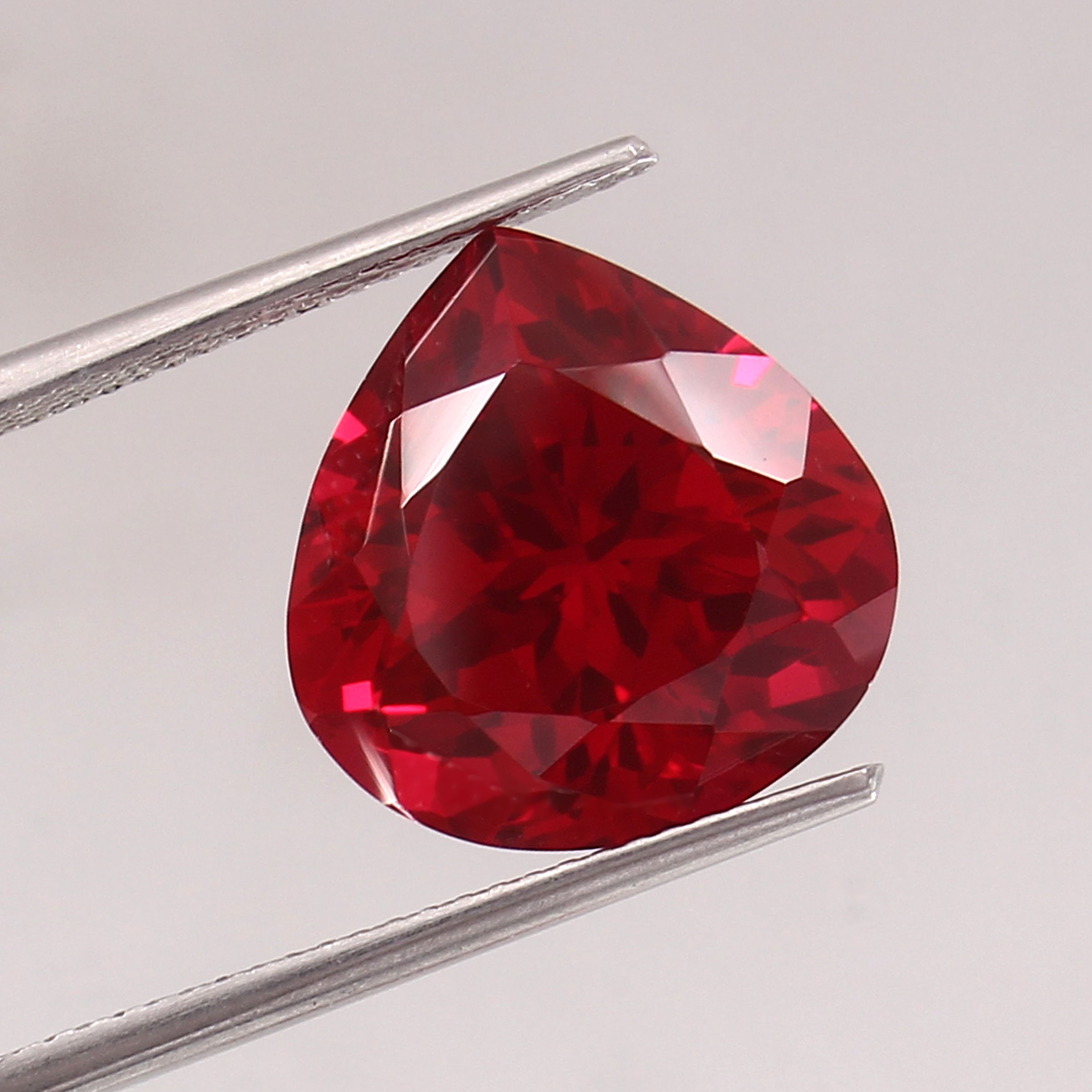 AAA 14mm Mozambique Ruby Heart Shape Loose Gemstone July