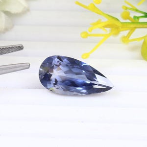 AAA 10.35 Carat Flawless Ceylon Blue Sapphire Loose Pear Gemstone, Royal Blue Sapphire Cut Captivating High Quality Sapphire Jewelry Making