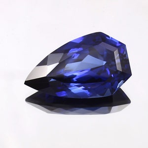 AAA Flawless Ceylon Blue Sapphire Loose Fancy Gemstone Cut, Pedra genuína de safira cortada Ferramentas de fabricação de joias de alta qualidade e anel bruto 14,80 Ct