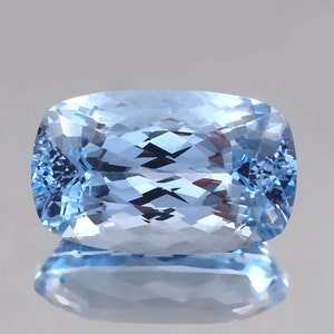 AAA 62.55 Carat Flawless Brazilian Aquamarine Loose Cushion Gemstone Cut, Big Size Aquamarine Cut Stone Genuine Jewelry Making Tools & Raw